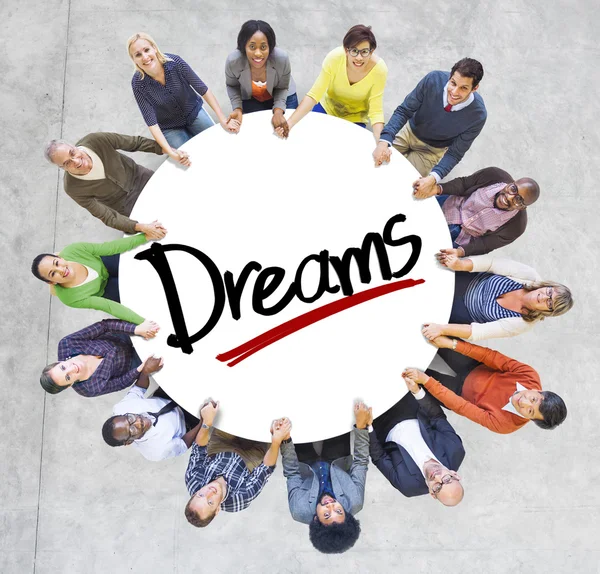 Diverse People around word Dream — Stock Photo, Image