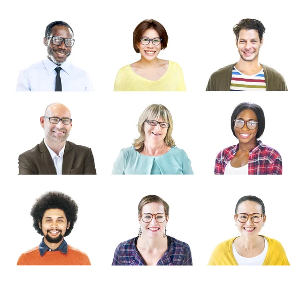 Diverse persone multietniche variopinte — Foto Stock