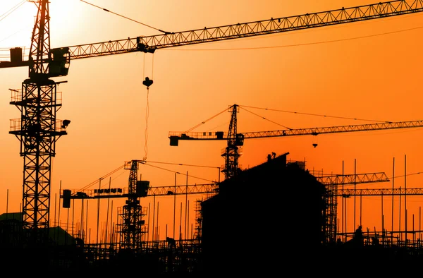 Workers working on building site — Stock Photo, Image