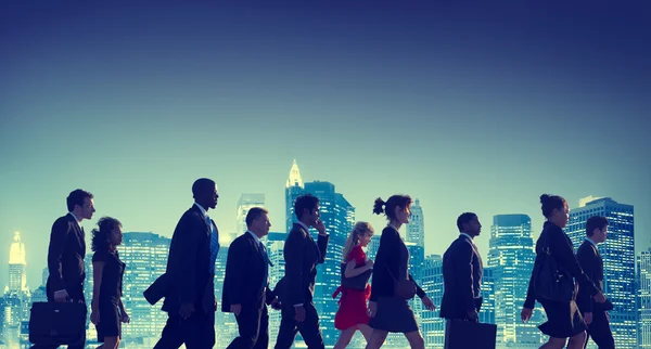 Business People walking in New York — Stock Photo, Image