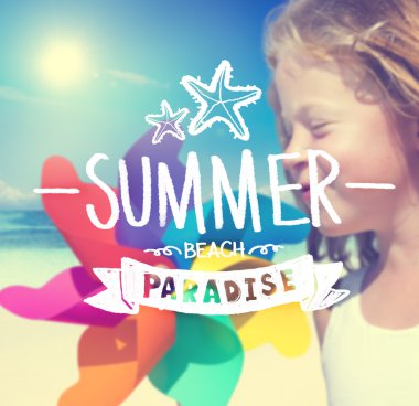 Fırıldak küçük kızla