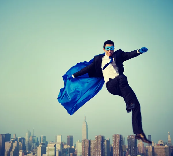 Superhero Energetic Businessman — Stock Photo, Image