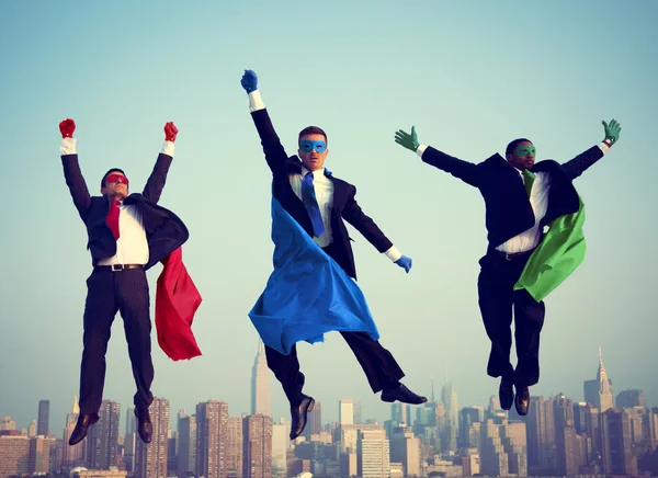 Superhero Businessmen Flying — Stock Photo, Image