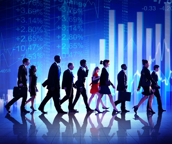 Business People and Stock Market — Stock Photo, Image