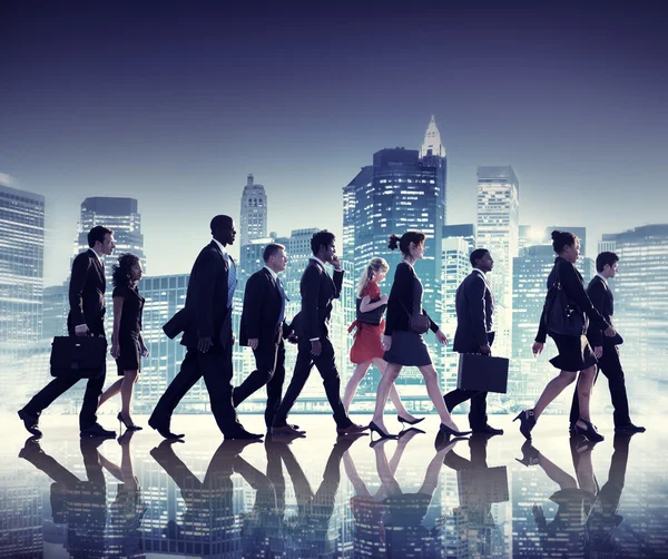 Business People Walking in the City — Stock Photo, Image