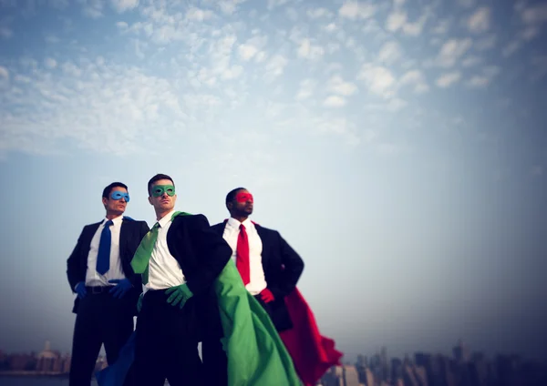 Superhero Businessmen in New York — Stock Photo, Image