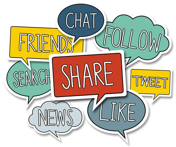 Concetti di social network — Foto Stock