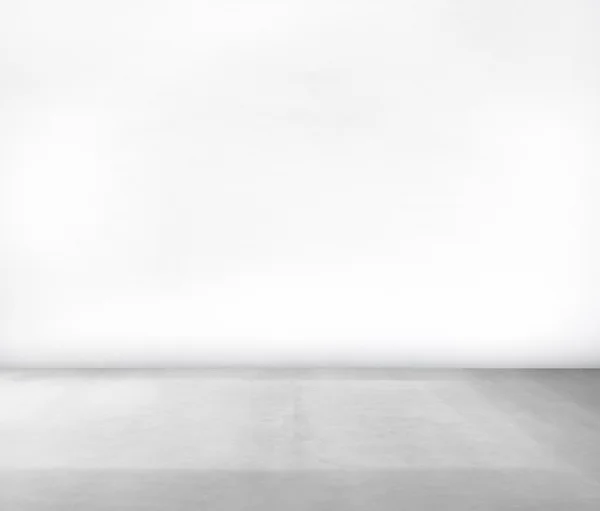 Weiße Wand und Betonboden — Stockfoto