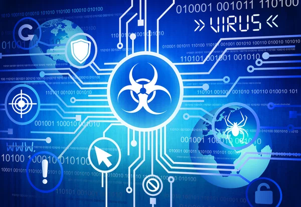 Bilden av Online Virus — Stockfoto