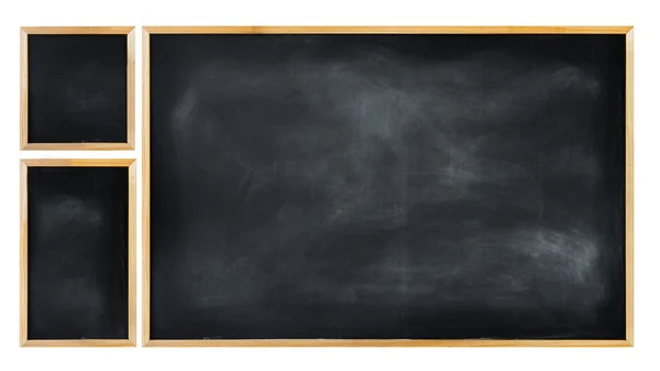 Tre tomma Blackboard — Stockfoto