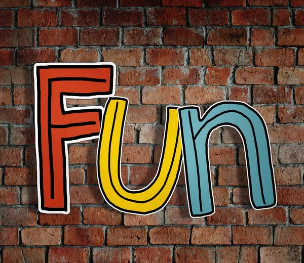 The Word Fun on  Wall — Stock Photo, Image