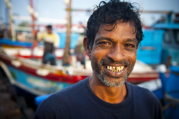 Рыбак Шри-Ланки — стоковое фото