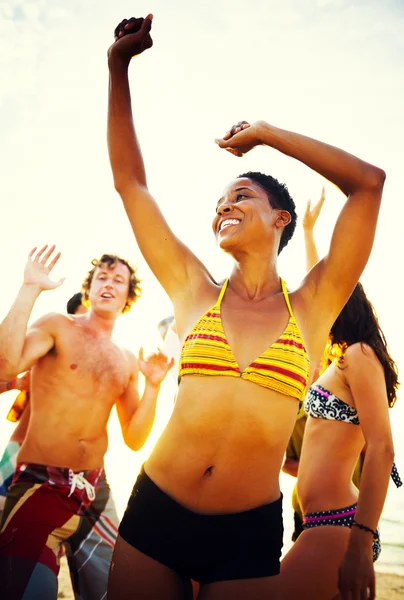 People party on beach — Stock Photo, Image