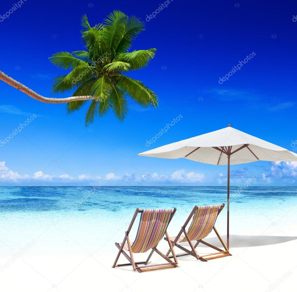 Deck Chairs on  Beach