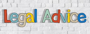 Yasal tavsiye metin tuğla duvarın üzerinden