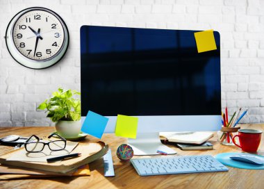 Modern ev veya işyeri kavramı çalışma İşyerinde