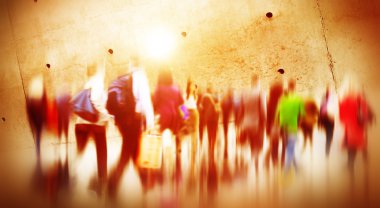 Rush Hour Walkin içinde rahat insanlar