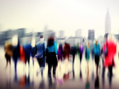 Acele saat yürüyüş iş adamları