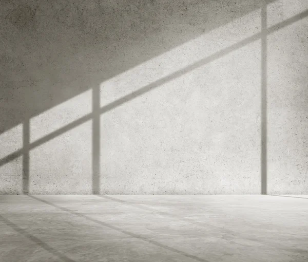Concreet kamer hoek schaduw cement behang concept — Stockfoto