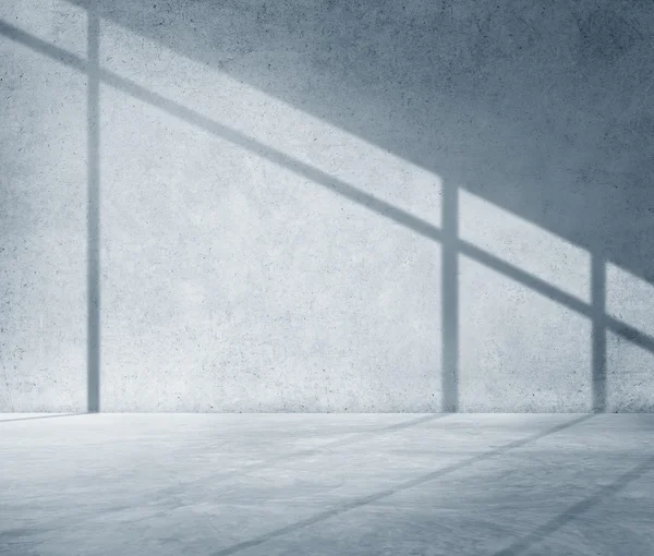 Konkrét szoba sarkában árnyék cement háttérkép koncepció — Stock Fotó