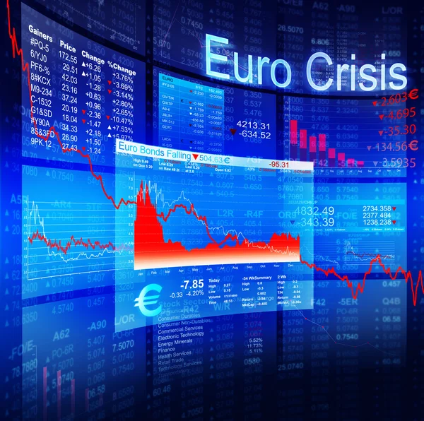 Euro Crisis Concept — Stockfoto