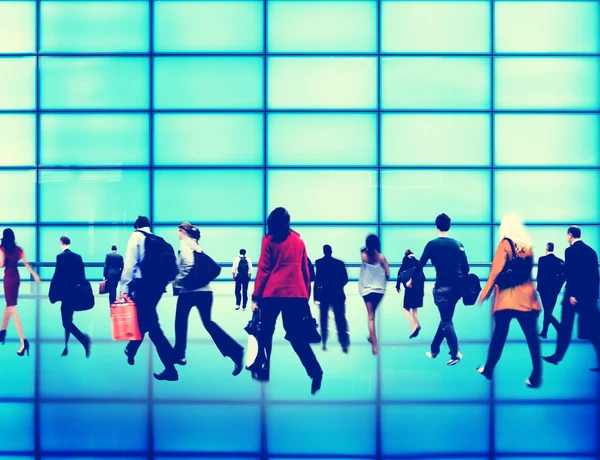 People in Rush Hour in Terminal — Stock Photo, Image