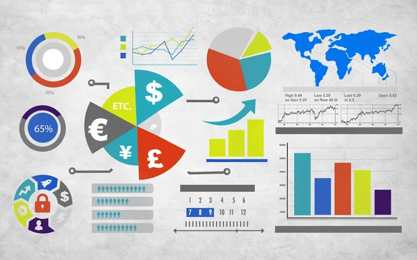 Global  Business Economy  Banking — Fotografia de Stock