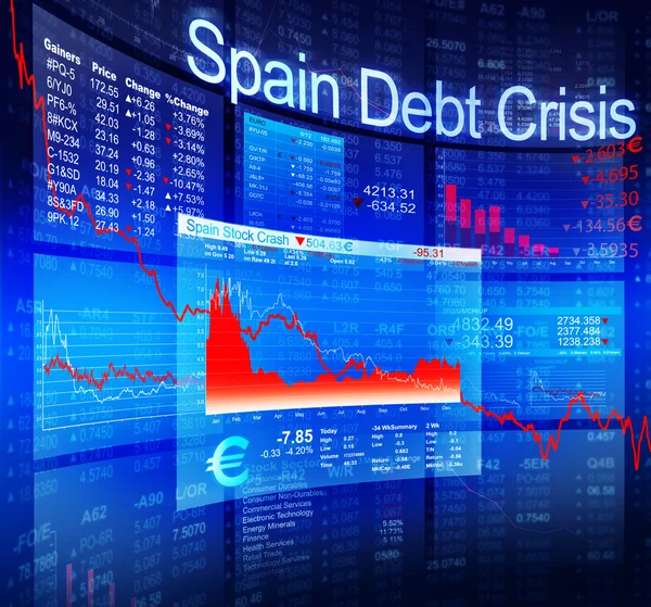 Concepto de crisis de la deuda en España —  Fotos de Stock