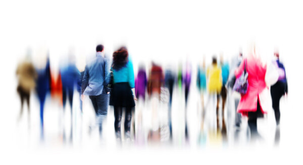 Business People in Rush Hour Walking