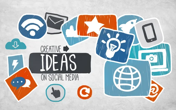 Ideas Creative Social Media Networking — Φωτογραφία Αρχείου