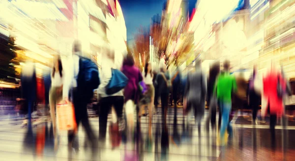 Pendolari persone ora di punta occupato concetto di città — Foto Stock