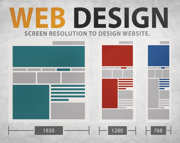 Webbdesign, Media Information koncept — Stockfoto