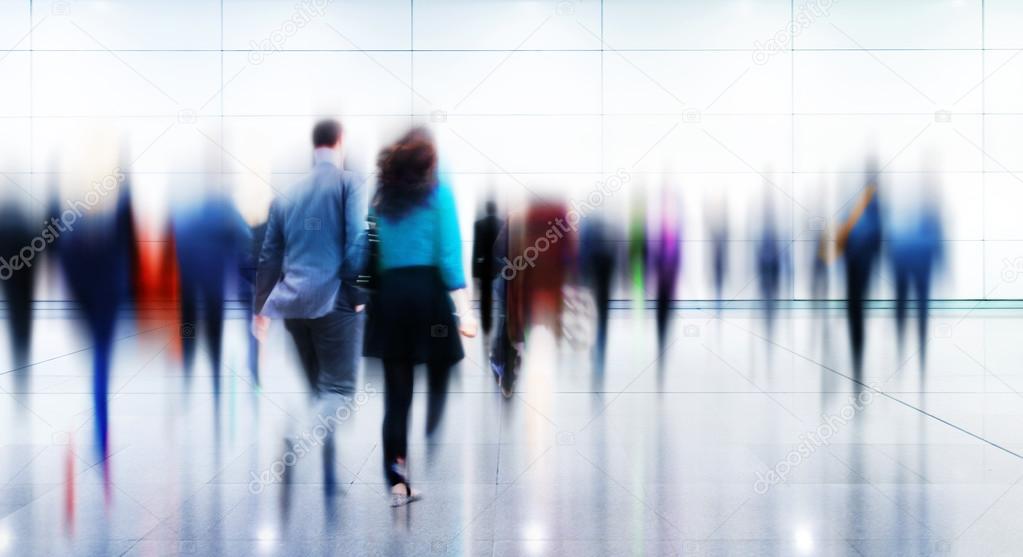 Business People in Rush Hour Walking
