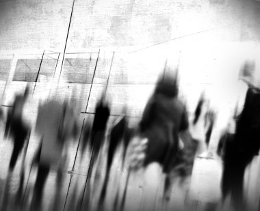 insanlar acele saat yürüyüş