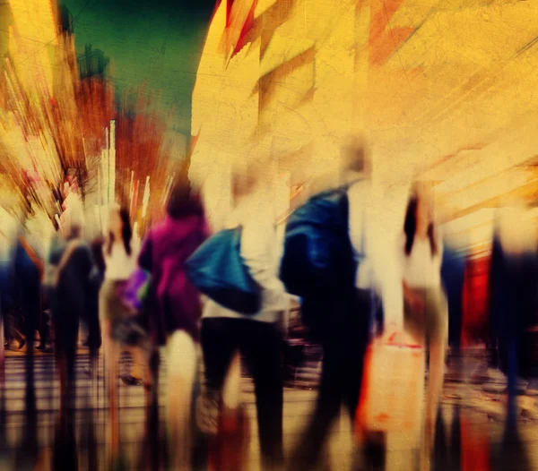 Commuter People Rush Hour Busy City Concept — Stock Photo, Image