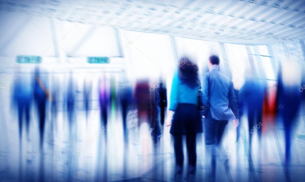 Business People in Rush Hour Walking