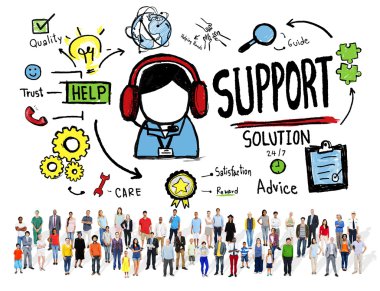 Support Solution Business Concept