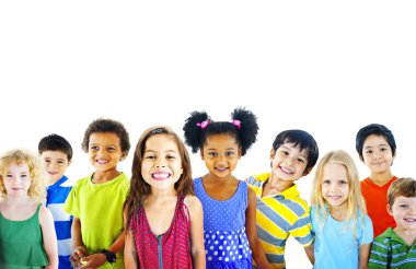 Group of Multiethnic Children clipart