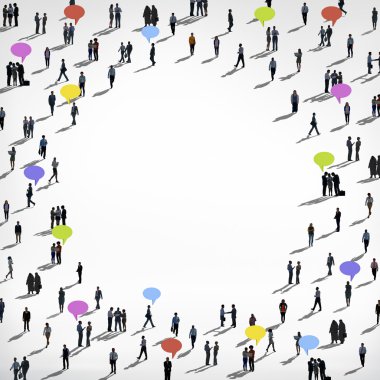 Arka plan grup iş adamları ile