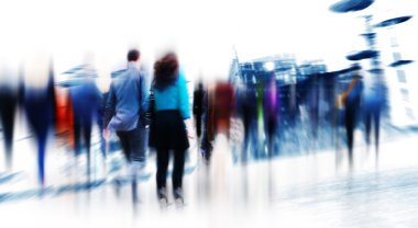 Acele saat yürüyüş iş adamları