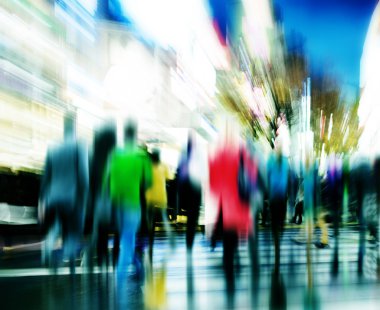 Acele saat yürüyüş iş adamları