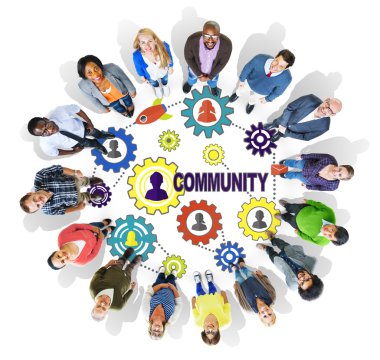 concept of Community with people clipart