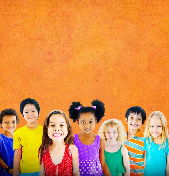 Hintergrund mit Kindergruppe — Stockfoto