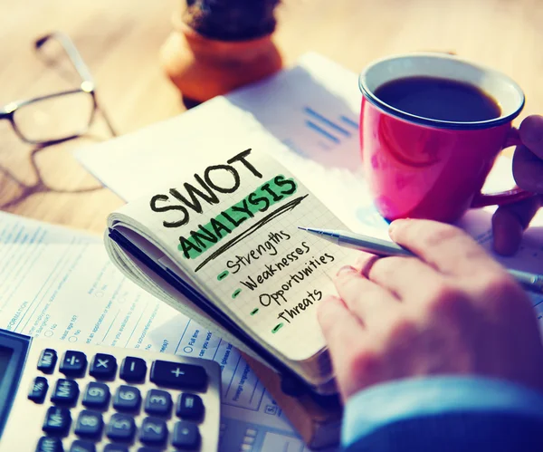 Concepto de negocio de análisis SWOT — Foto de Stock