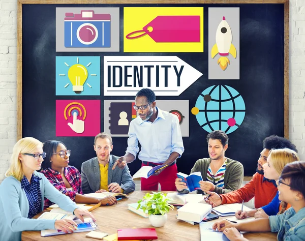 Menschen und Identity Branding Marketing Geschäftskonzept — Stockfoto