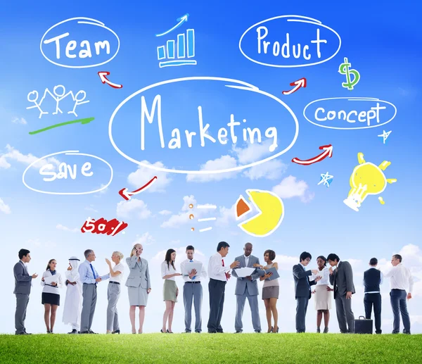 Estrategia de Marketing Concepto de Negocio — Foto de Stock