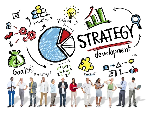 Strategieentwicklung Geschäftskonzept — Stockfoto