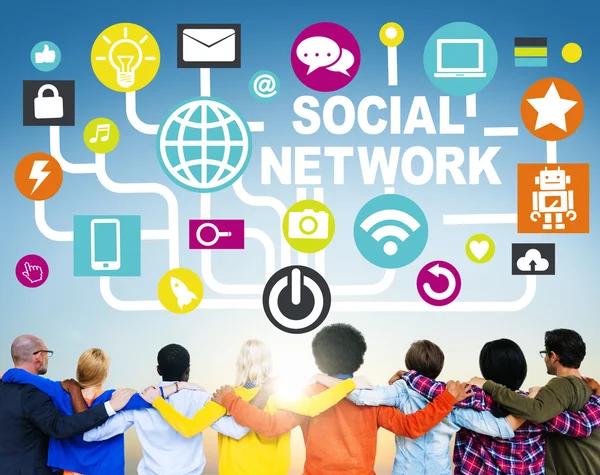 Concetto di Social Network — Foto Stock