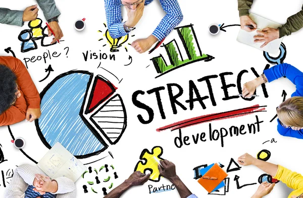 Concepto de desarrollo de la estrategia —  Fotos de Stock