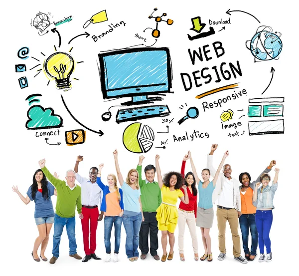 Concetto di Web Design Internet — Foto Stock